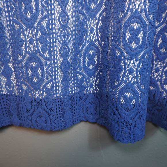 Macy's BCX Girls Navy Blue Lace and White Shirt Short Sleeve Dress Size 14 - Picture 4 of 8